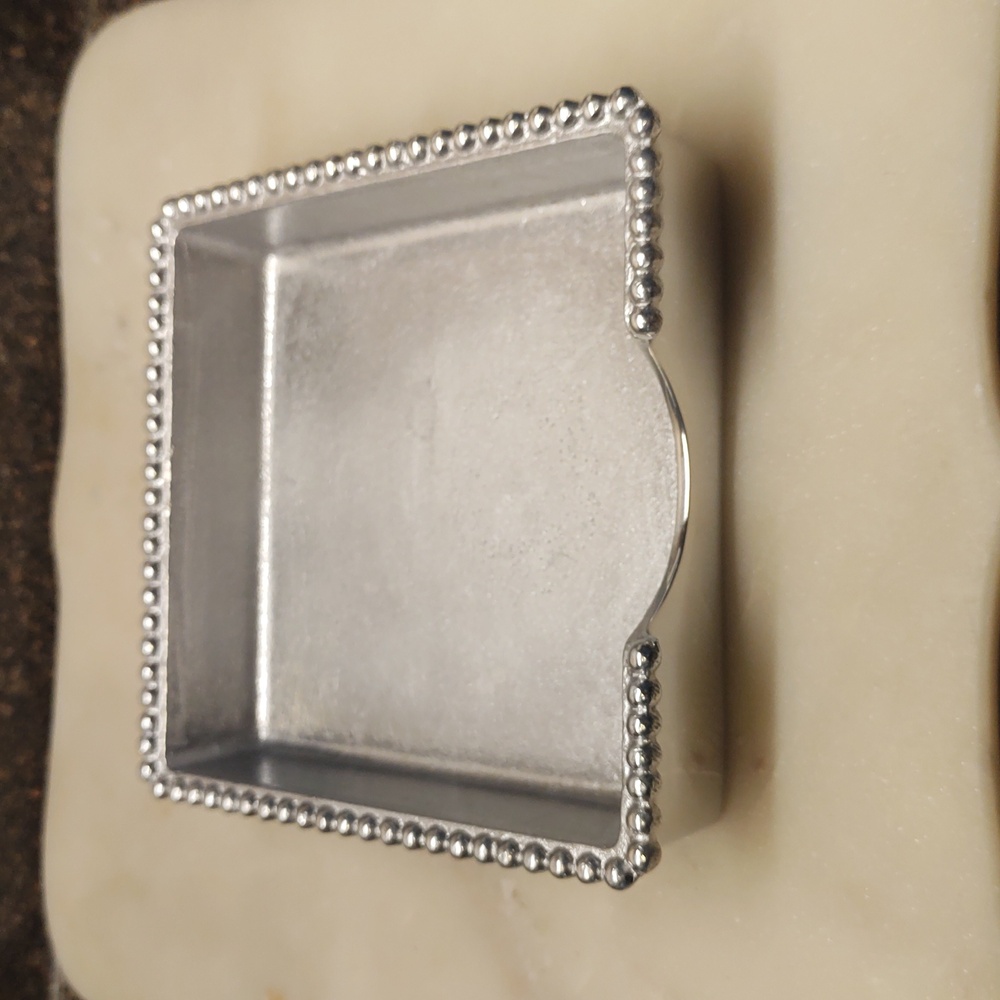 Final Sale!🔥NEW! Mariposa RARE Silver Mermaid Napkin Box And Mermaid Weight - Picture 7 of 16